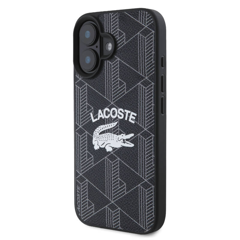 Apple iPhone 16 Case Lacoste Original Licensed Magsafe Charging Featured Mono Vintage Logo Cover - 9