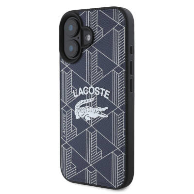 Apple iPhone 16 Case Lacoste Original Licensed Magsafe Charging Featured Mono Vintage Logo Cover - 11