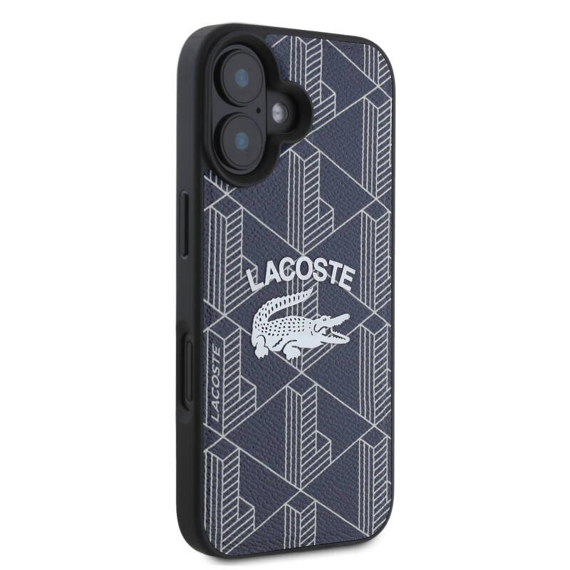 Apple iPhone 16 Case Lacoste Original Licensed Magsafe Charging Featured Mono Vintage Logo Cover - 13