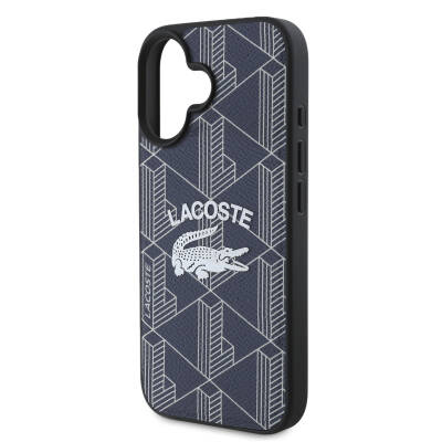 Apple iPhone 16 Case Lacoste Original Licensed Magsafe Charging Featured Mono Vintage Logo Cover - 15