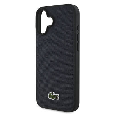 Apple iPhone 16 Case Lacoste Original Licensed PU Pique Pattern Back Surface Cover with Iconic Crocodile Woven Logo - 13