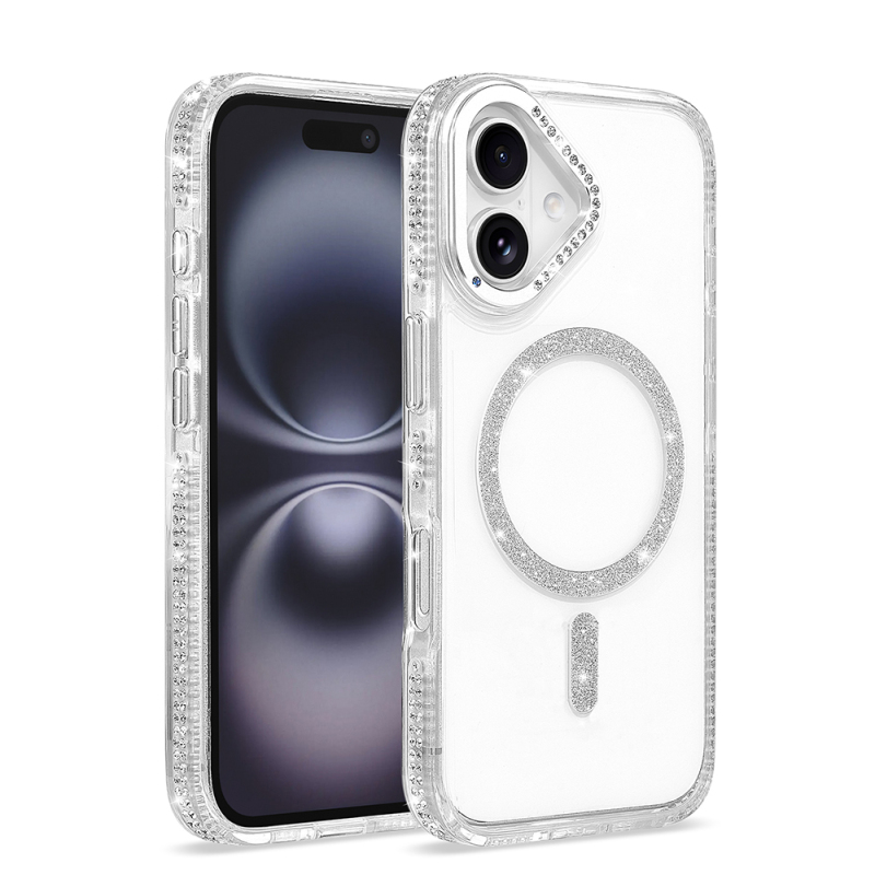 Apple iPhone 16 Case M-safe Charging Enabled Zore Tera Silicone Cover - 6
