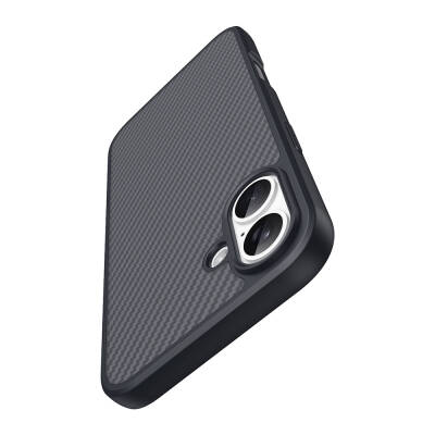 Apple iPhone 16 Case Magsafe Charging Feature Carbon Fiber Designed Zore Elnino Cover - 6