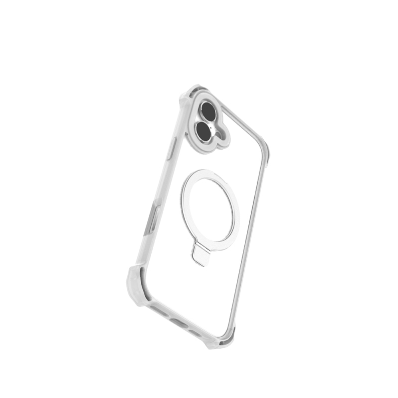 Apple iPhone 16 Case Magsafe Charging Feature Raptic Dual Series Transparent Stand Cover - 6