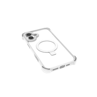 Apple iPhone 16 Case Magsafe Charging Feature Raptic Dual Series Transparent Stand Cover - 8