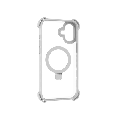 Apple iPhone 16 Case Magsafe Charging Feature Raptic Dual Series Transparent Stand Cover - 9