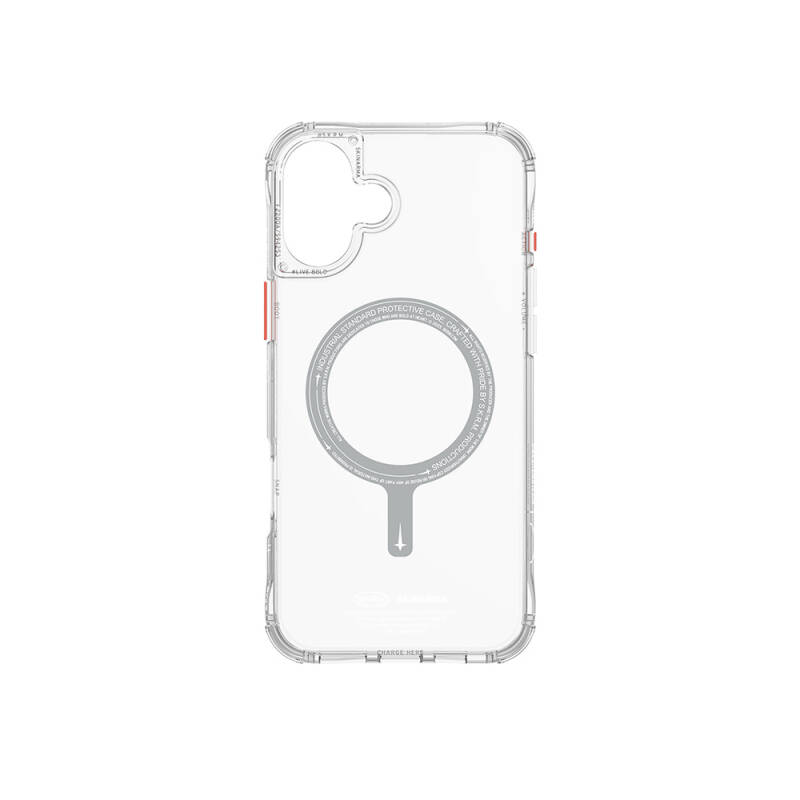 Apple iPhone 16 Case Magsafe Charging Feature SkinArma Transparent Airbag Design Saido Cover - 2