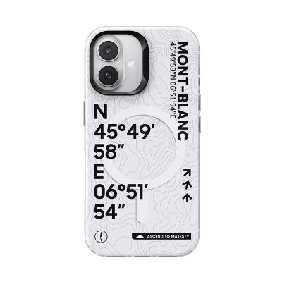 Apple iPhone 16 Case Magsafe Charging Featured Coordinate Text Pattern Benks Summit Series Cover - 2