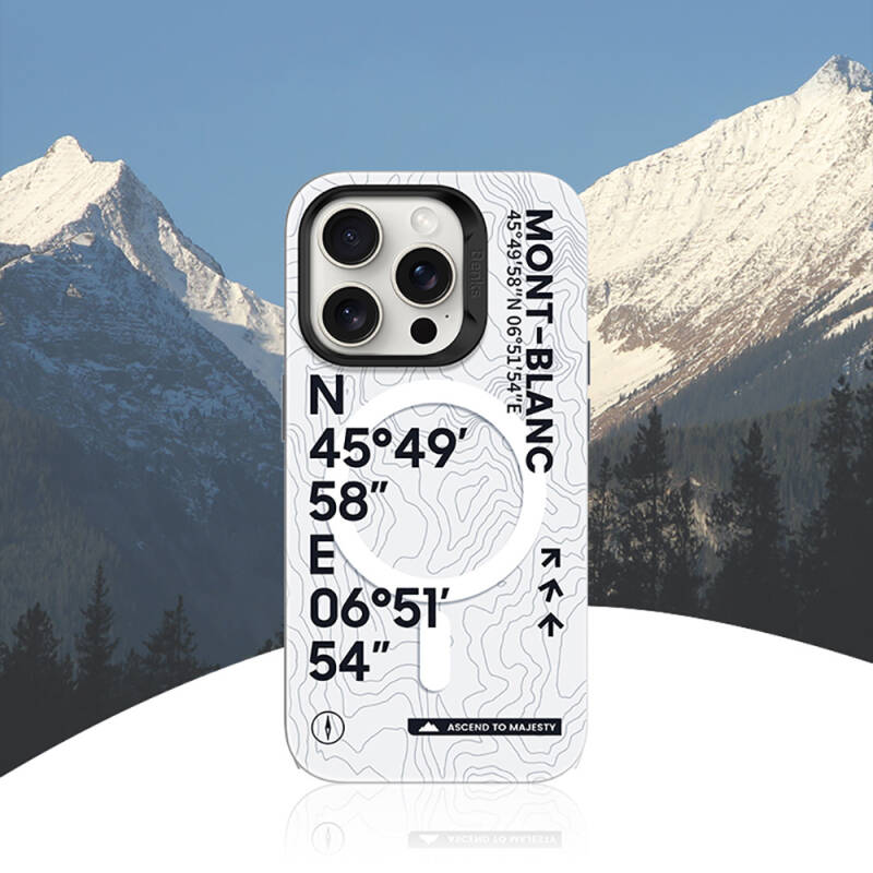 Apple iPhone 16 Case Magsafe Charging Featured Coordinate Text Pattern Benks Summit Series Cover - 3