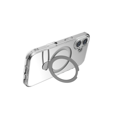 Apple iPhone 16 Case Magsafe Charging Featured Raptic Air Stand Series Mirrored Back Surface Stand Cover - 4