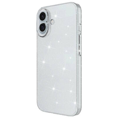 Apple iPhone 16 Case Shining Glitter Transparent Zore Redos Cover - 4