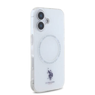 Apple iPhone 16 Case U.S. Polo Assn. Original Licensed Magsafe Charging Featured Ring Cover with IML Double Horse Logo - 5