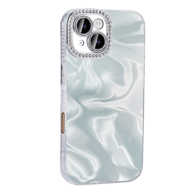 Apple iPhone 16 Case with Airbag, Zore Esila Cover with Shiny Stone Detail Design - 4