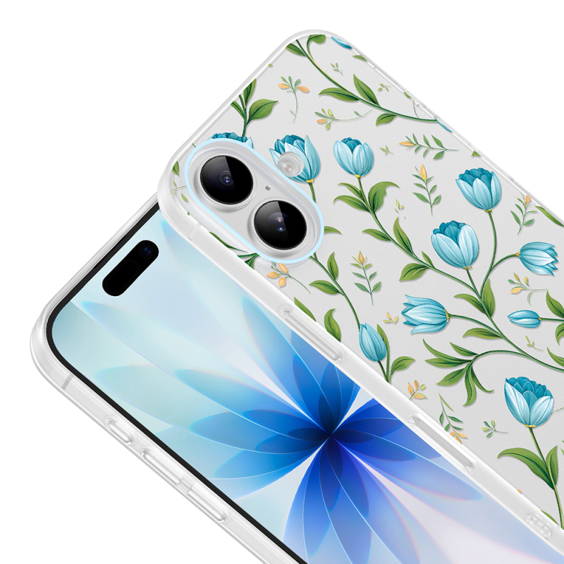 Apple iPhone 16 Case with Camera Protector, Patterned Zore Clip Cover - 12