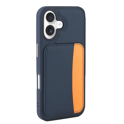 Apple iPhone 16 Case with Card Holder Zore X-Card Silicone Cover - 7