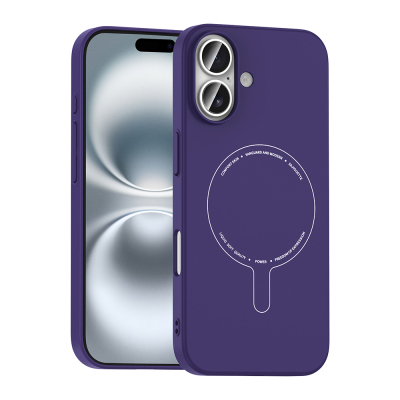 Apple iPhone 16 Case with M-Safe Charging and Camera Protection - Zore Elio Hard PC Cover - 3