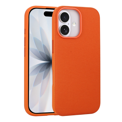 Apple iPhone 16 Case with M-Safe Charging Feature, Fabric Design, Zore Miami Hard PC Cover - 2