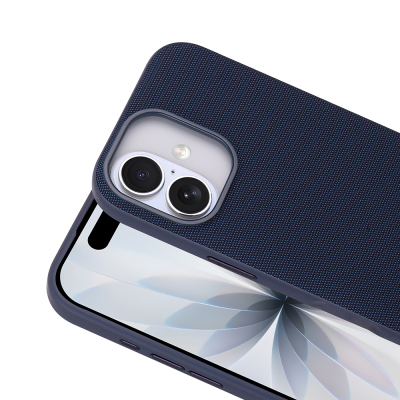 Apple iPhone 16 Case with M-Safe Charging Feature, Fabric Design, Zore Miami Hard PC Cover - 16