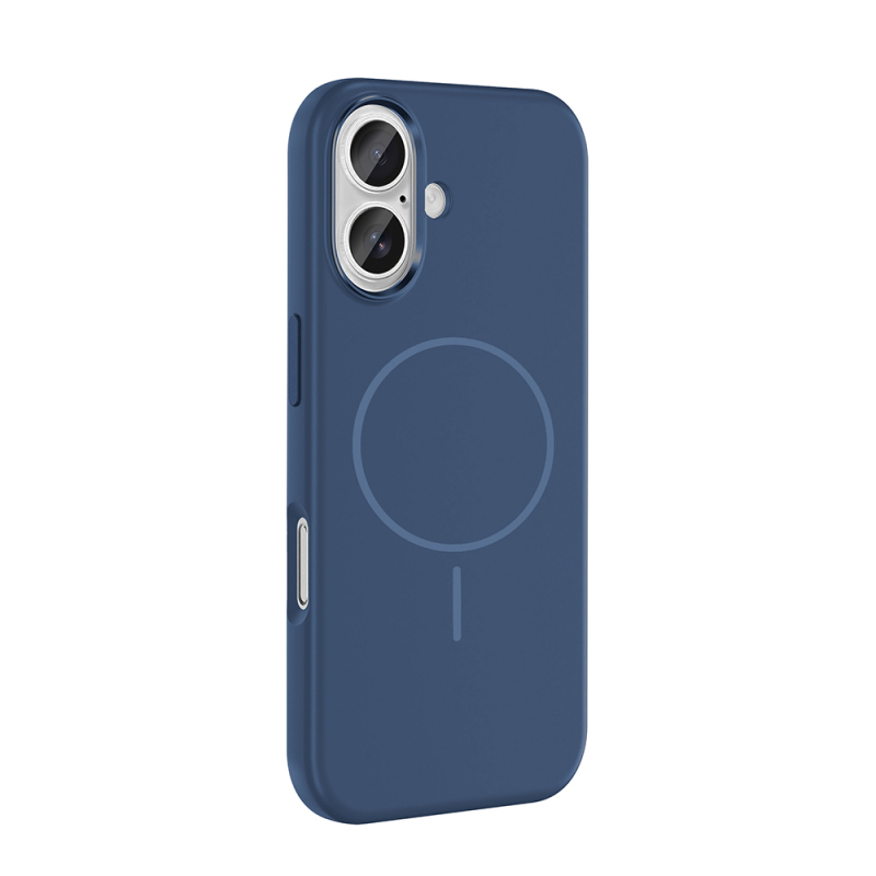 Apple iPhone 16 Case with M-Safe Charging Feature, Metal Camera Frame, Zore Edi Silicone Cover - 8