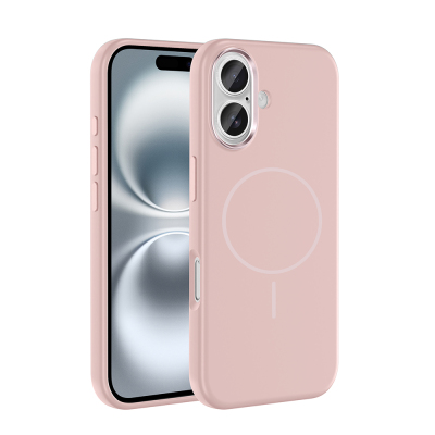 Apple iPhone 16 Case with M-Safe Charging Feature, Metal Camera Frame, Zore Edi Silicone Cover - 7