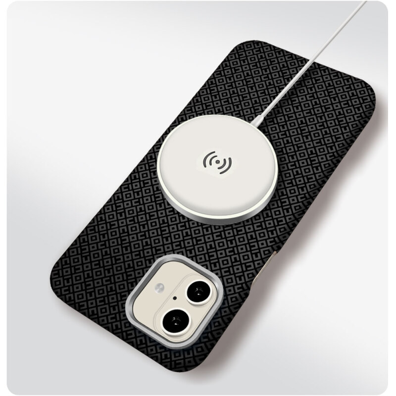 Apple iPhone 16 Case with M-Safe Charging Feature, Zore Paris Vax Hard PC Cover - 4