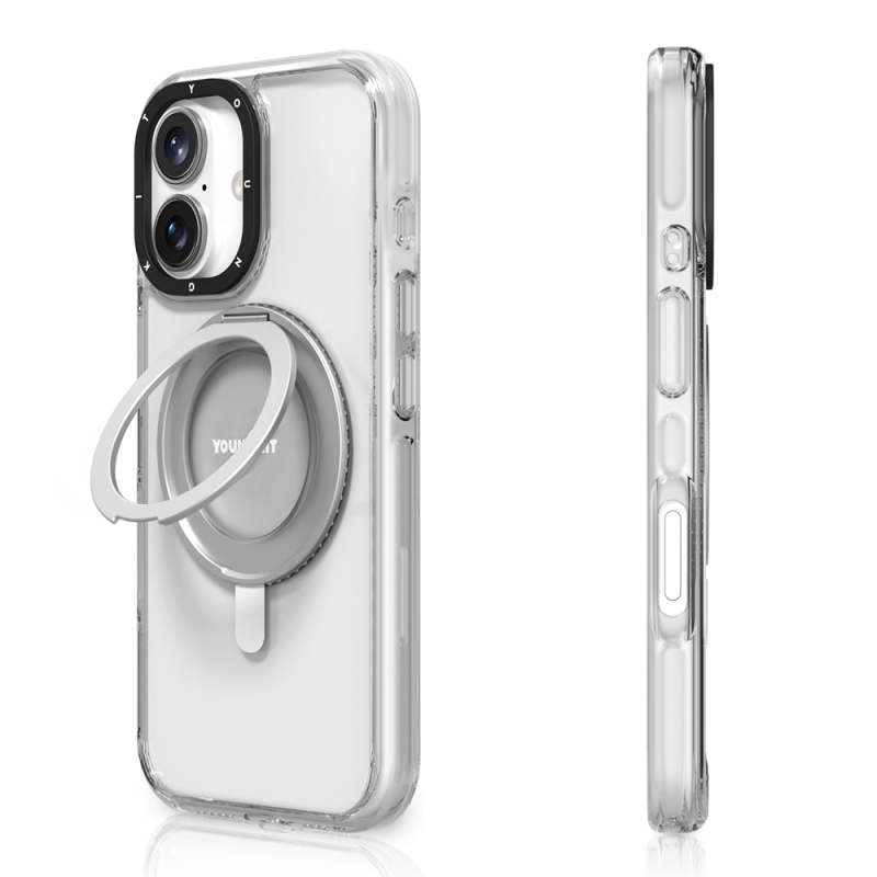 Apple iPhone 16 Case Youngkit Pivot Series Cover with Magsafe Charging Feature and Finger Ring Stand - 1