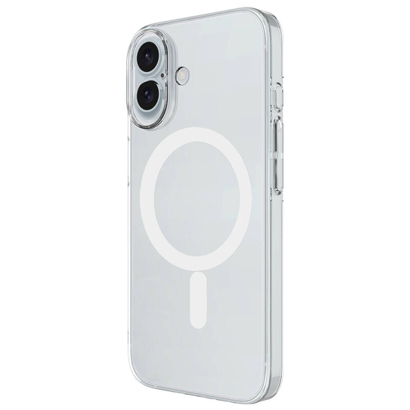 Apple iPhone 16 Case Zore Magsafe Charging Feature Transparent Single Camera Framed Porto Cover - 3