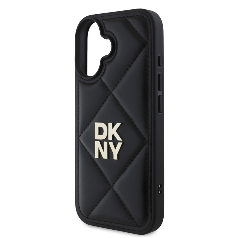 Apple iPhone 16 Kılıf DKNY Orjinal Lisanslı Kapitone Tasarımlı Metal Logolu Deri Kapak - 8