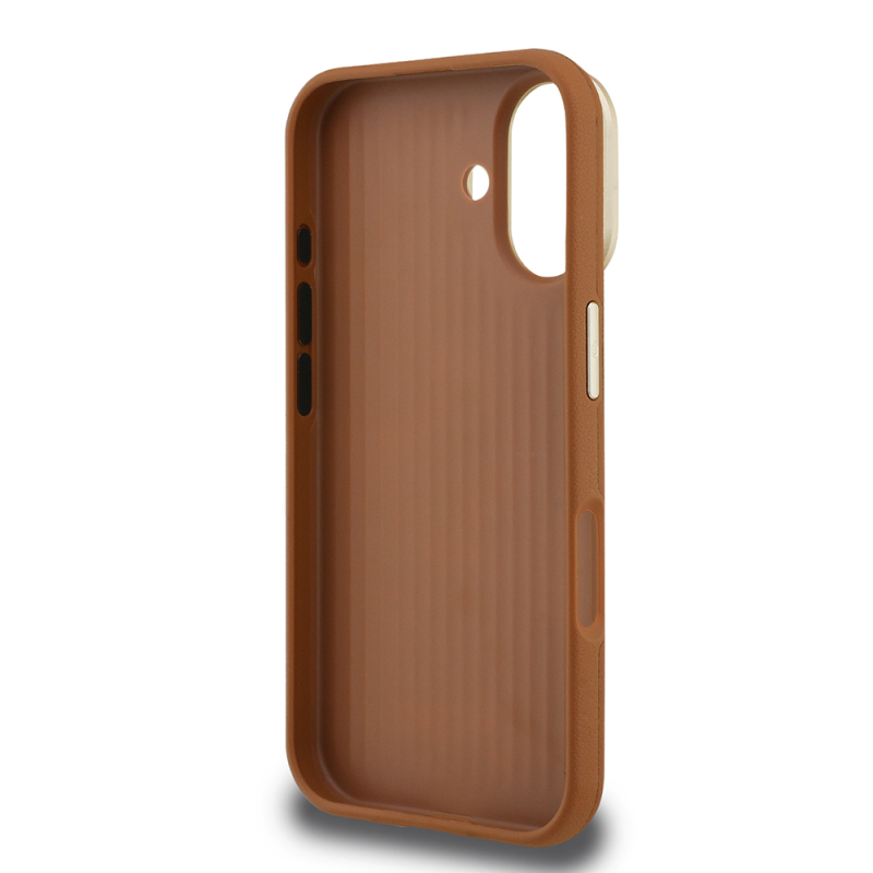 Apple iPhone 16 Kılıf Guess Orjinal Lisanslı Grained Yazı Logolu Kamera Standlı Kapak - 18