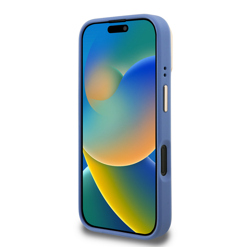 Apple iPhone 16 Kılıf Guess Orjinal Lisanslı PU Deri 4G Desenli Metal Büyük 4G ve Yazı Logolu Kamera Standlı Kapak - 23