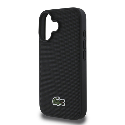 Apple iPhone 16 Kılıf Lacoste Orjinal Lisanslı PU Pike Desenli Arka Yüzey İkonik Timsah Dokuma Logolu Kapak + Type-C Kablo 1.5m - 6