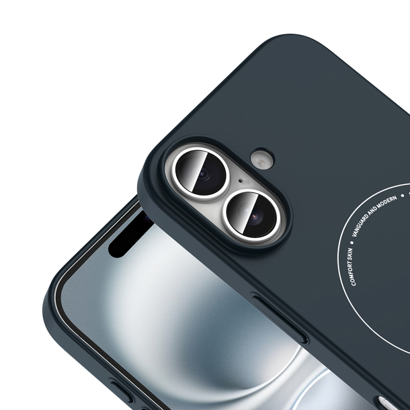 Apple iPhone 16 Kılıf M-Safe Şarj Özellikli Kamera Korumalı Zore Elio Sert PC Kapak - 18