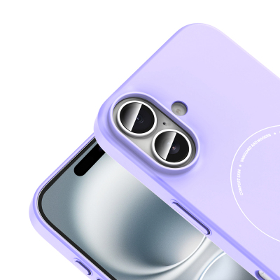 Apple iPhone 16 Kılıf M-Safe Şarj Özellikli Kamera Korumalı Zore Elio Sert PC Kapak - 21