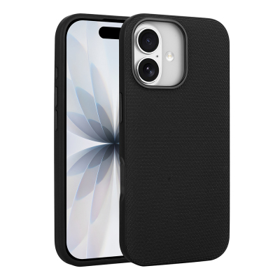 Apple iPhone 16 Kılıf M-Safe Şarj Özellikli Kumaş Tasarımlı Zore Miami Sert PC Kapak - 1