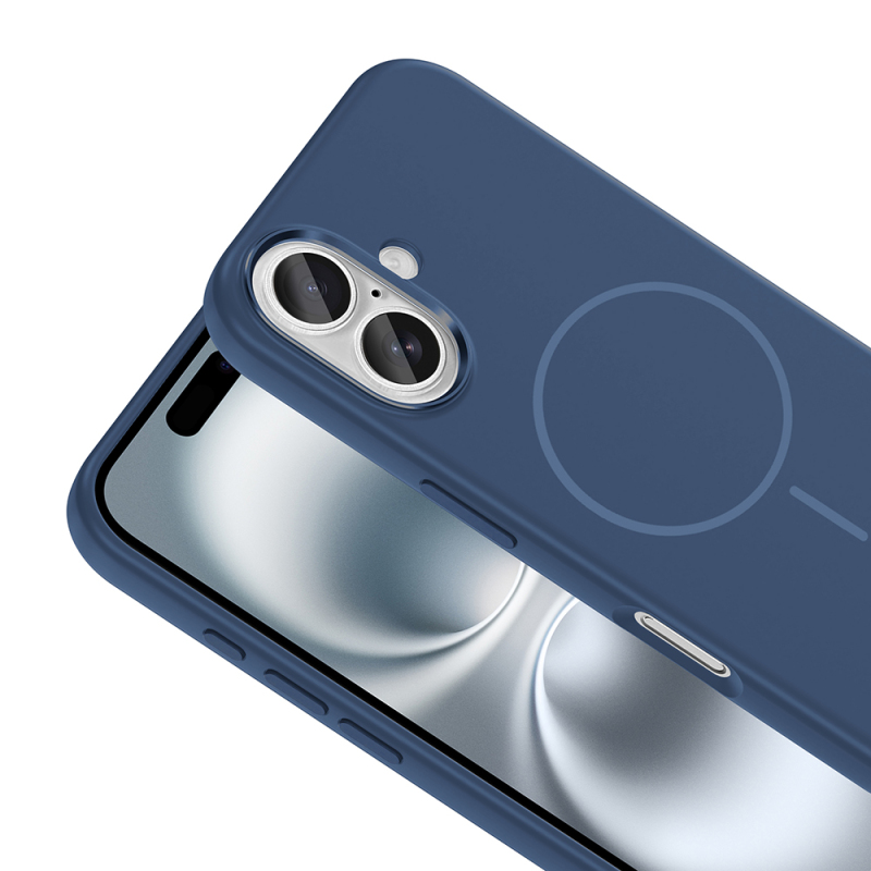 Apple iPhone 16 Kılıf M-Safe Şarj Özellikli Metal Kamera Çerçeveli Zore Edi Silikon Kapak - 15