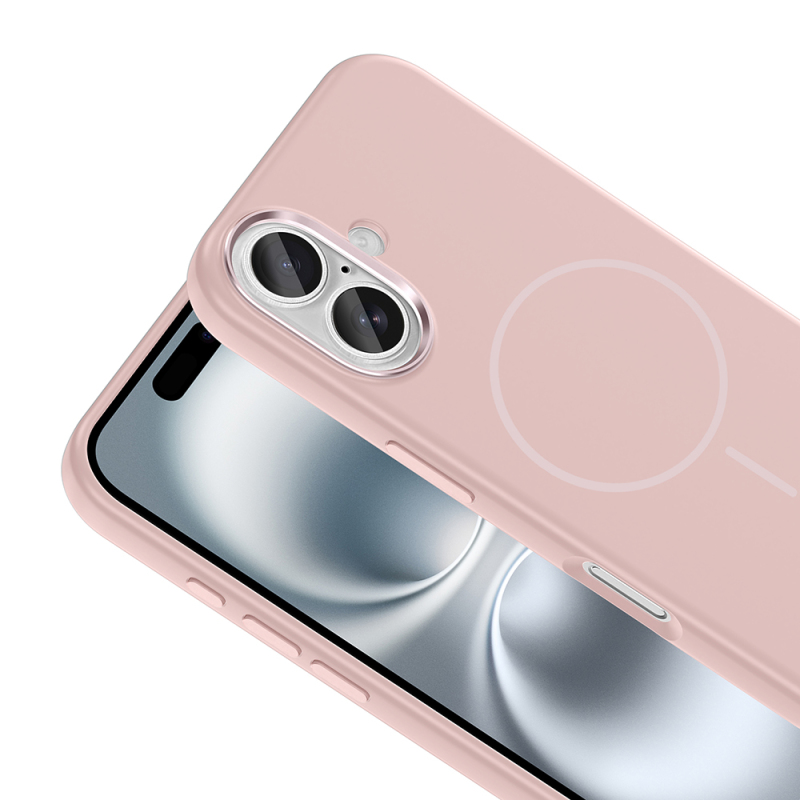 Apple iPhone 16 Kılıf M-Safe Şarj Özellikli Metal Kamera Çerçeveli Zore Edi Silikon Kapak - 18