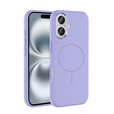 Apple iPhone 16 Kılıf M-Safe Şarj Özellikli Metal Kamera Çerçeveli Zore Edi Silikon Kapak - 5