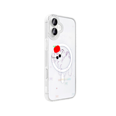 Apple iPhone 16 Kılıf M-Safe Şarj Özellikli Şeffaf Zore Folk Sert Kapak - 8