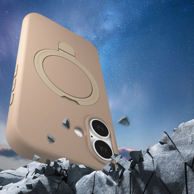 Apple iPhone 16 Kılıf M-safe Şarj Özellikli Standlı Zore Samara Kapak - 8
