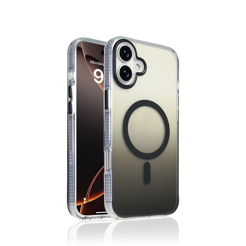 Apple iPhone 16 Kılıf M-safe Şarj Özellikli Transparan Renk Geçişli Zore Toros Kapak - 2