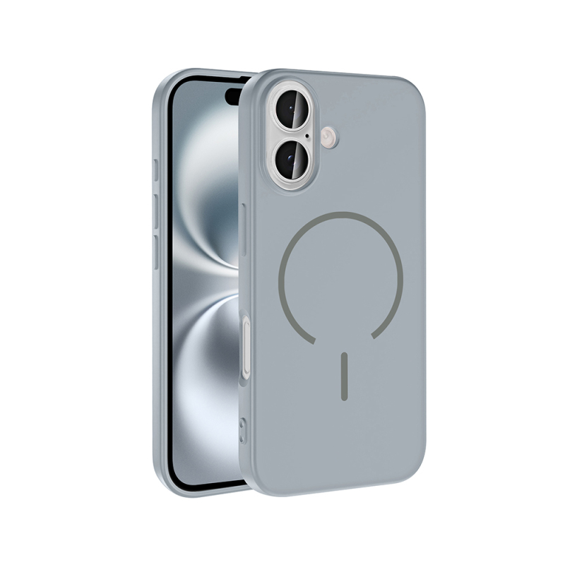 Apple iPhone 16 Kılıf M-safe Şarj Özellikli Zore Meta Kapak - 4