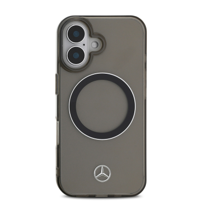 Apple iPhone 16 Kılıf Mercedes Benz Orjinal Lisanslı M-safe Şarj Özellikli Saydam Yüzey Silver Ring Kapak - 4