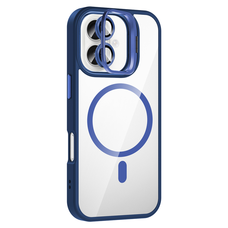 Apple iPhone 16 Kılıf Standlı ve Kamera Lens Hediyeli M-Safe Şarj Özellikli Zore Etro Kapak - 12
