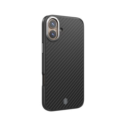 Apple iPhone 16 Kılıf Wiwu DCC-205 M-safe Şarj Özellikli Aramid Fiber Tasarım Kapak - 3