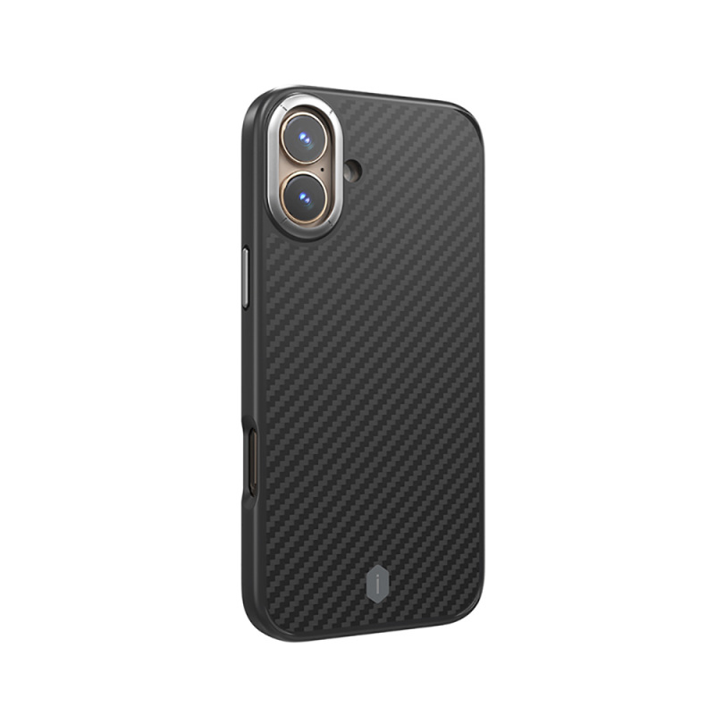 Apple iPhone 16 Kılıf Wiwu DCC-205 M-safe Şarj Özellikli Aramid Fiber Tasarım Kapak - 3