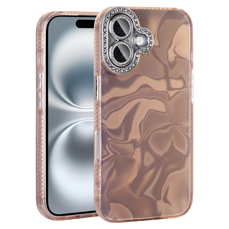 Apple iPhone 16 Plus Airbag Case with Shiny Stone Detail Design Zore Esila Cover - 3