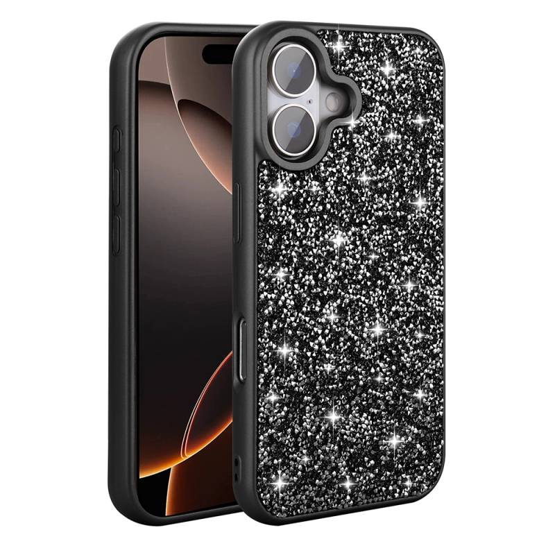 Apple iPhone 16 Plus Case Bright Stone Design Zore Diamond Cover - 16