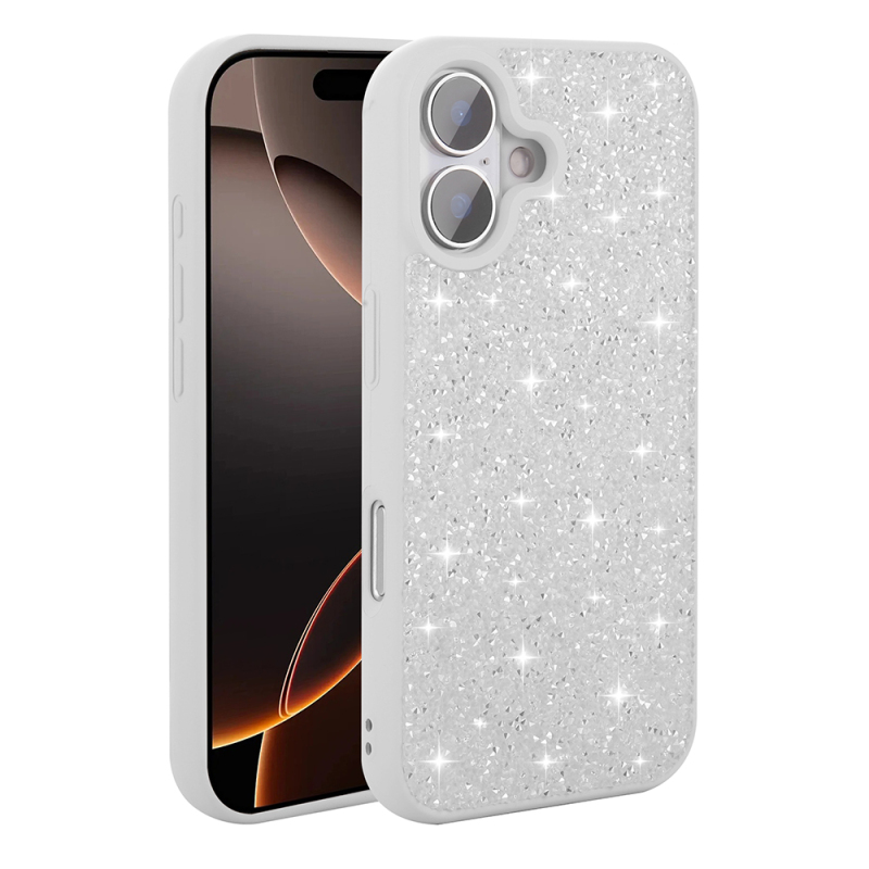 Apple iPhone 16 Plus Case Bright Stone Design Zore Diamond Cover - 3