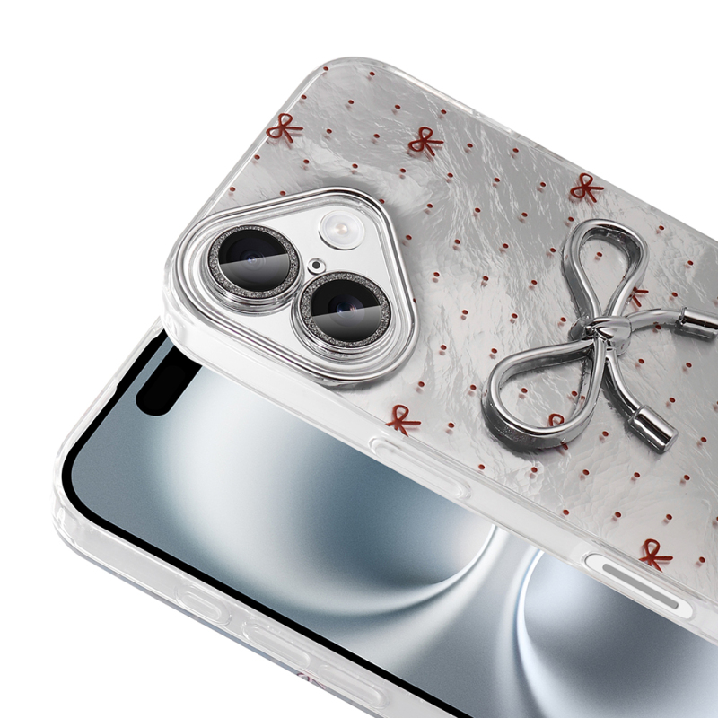 Apple iPhone 16 Plus Case Camera Protection Figured Zore Ponti Silicone Cover - 13