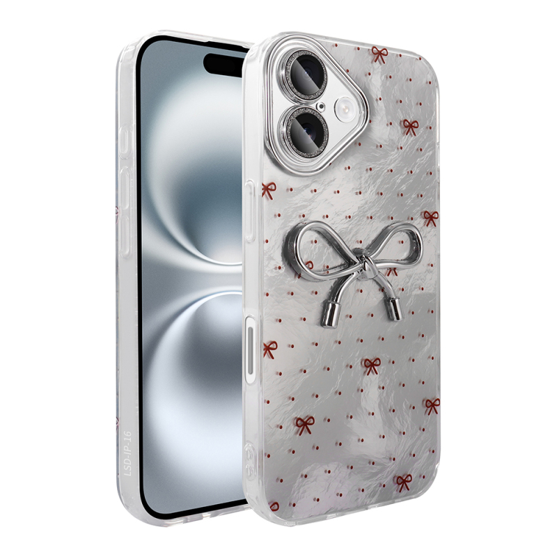 Apple iPhone 16 Plus Case Camera Protection Figured Zore Ponti Silicone Cover - 5